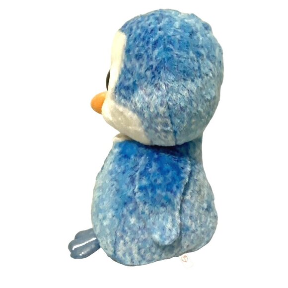Ty Ice Cube Plush Blue Penguin with Glitter Eyes 17" - Picture 5 of 7